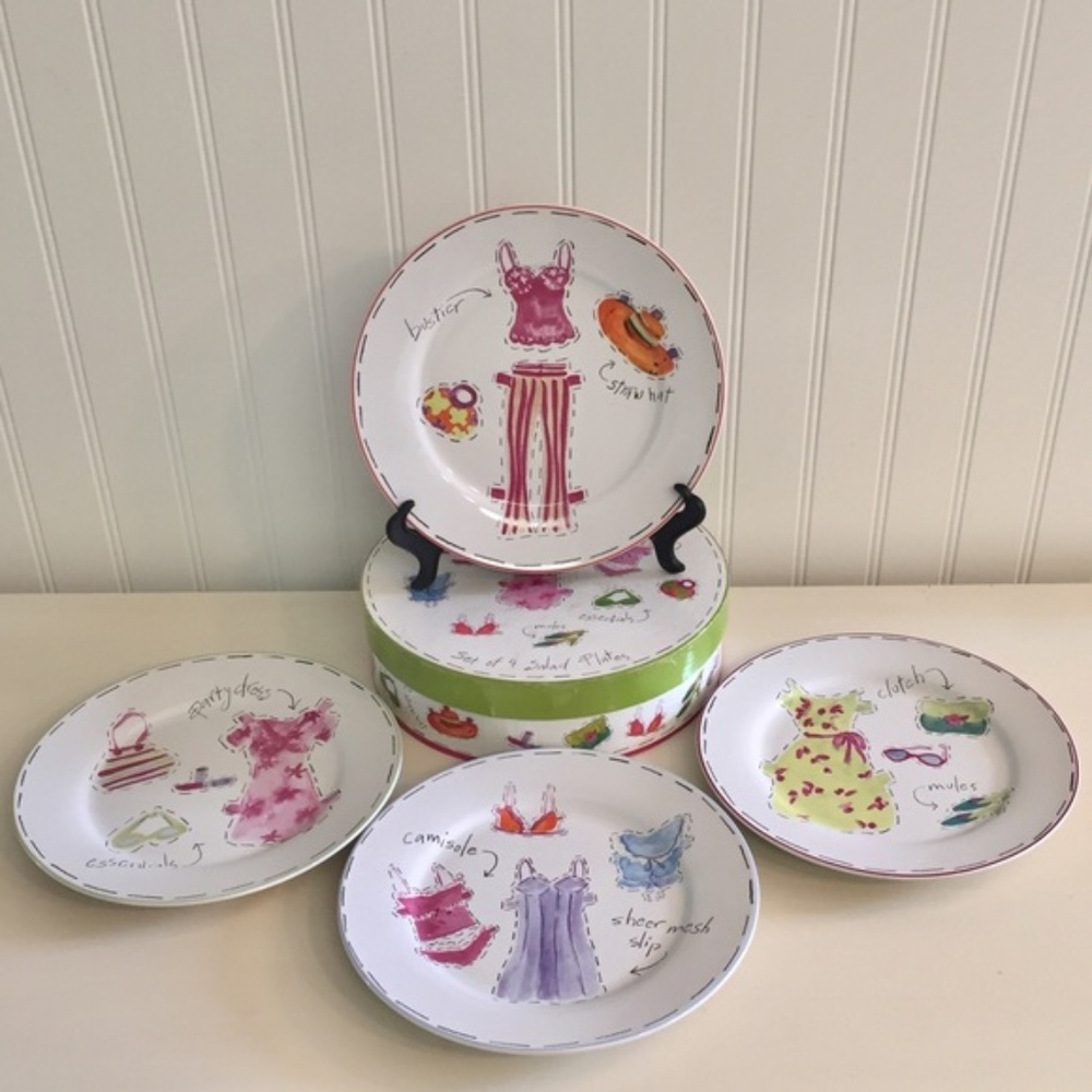 ROSANNA Paper Dolls Boxed Salad Plate Set